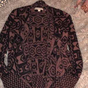 Mauve and black cardigan